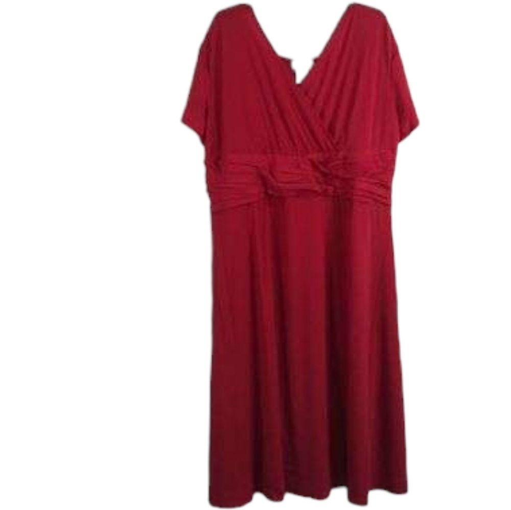 NWOT The Paragon Dark Pink Stretch Midi Dress sz 1X